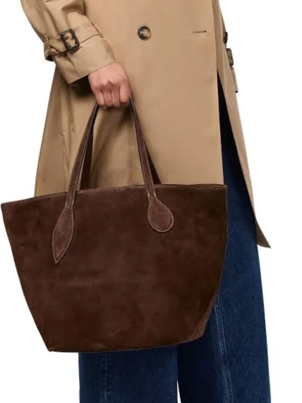 Little Liffner Brown Suede Sprout Tote - Picture 2 of 9